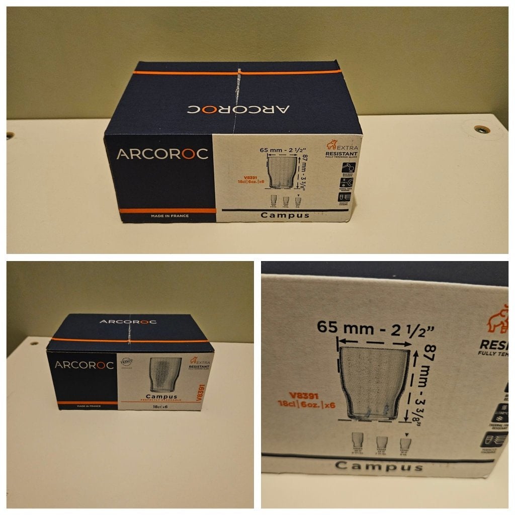 Arcoroc Campus Drinkglazen 18 cl - Set van 6 stuks, 104 Avenue du Général de Gaulle, 62510 Arques, Frankrijk, Contact@arc-intl.com