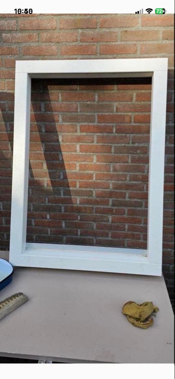 Nieuw raamkozijn 110x80 cm met witte grondverf, Ophalen, Nieuw, Hout, Overige typen