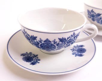 Douwe egberts mosa vintage thee kop en schotel 2 stuks, Verzenden, Porselein, Kop en/of schotel