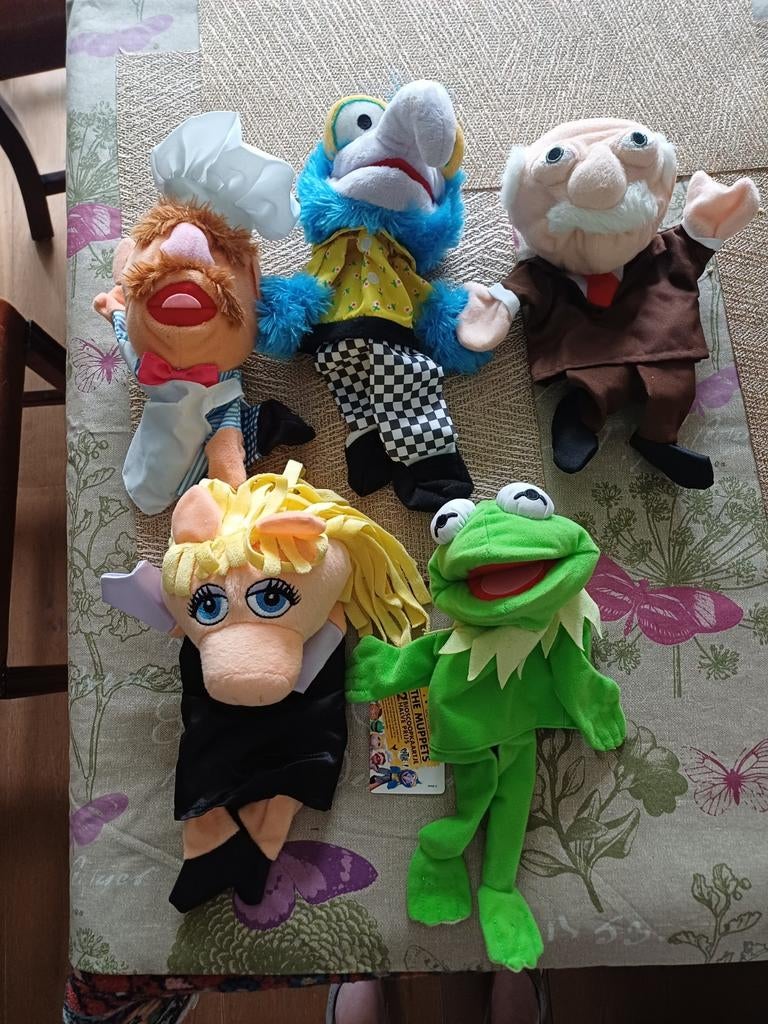 Muppets handpoppen set - Kermit, Miss Piggy, Gonzo, Chef, Kinderen en Baby's, Speelgoed | Knuffels en Pluche, Overige merken, Overige karakters