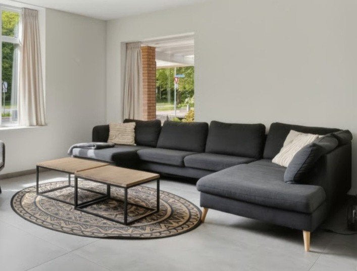 u bank te koop, Huis en Inrichting, Ophalen, 250 tot 300 cm, Gebruikt, Hoekbank