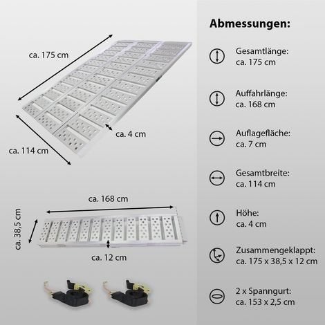 3-weg opvouwbare laadklep 175 cm, Ophalen, Nieuw