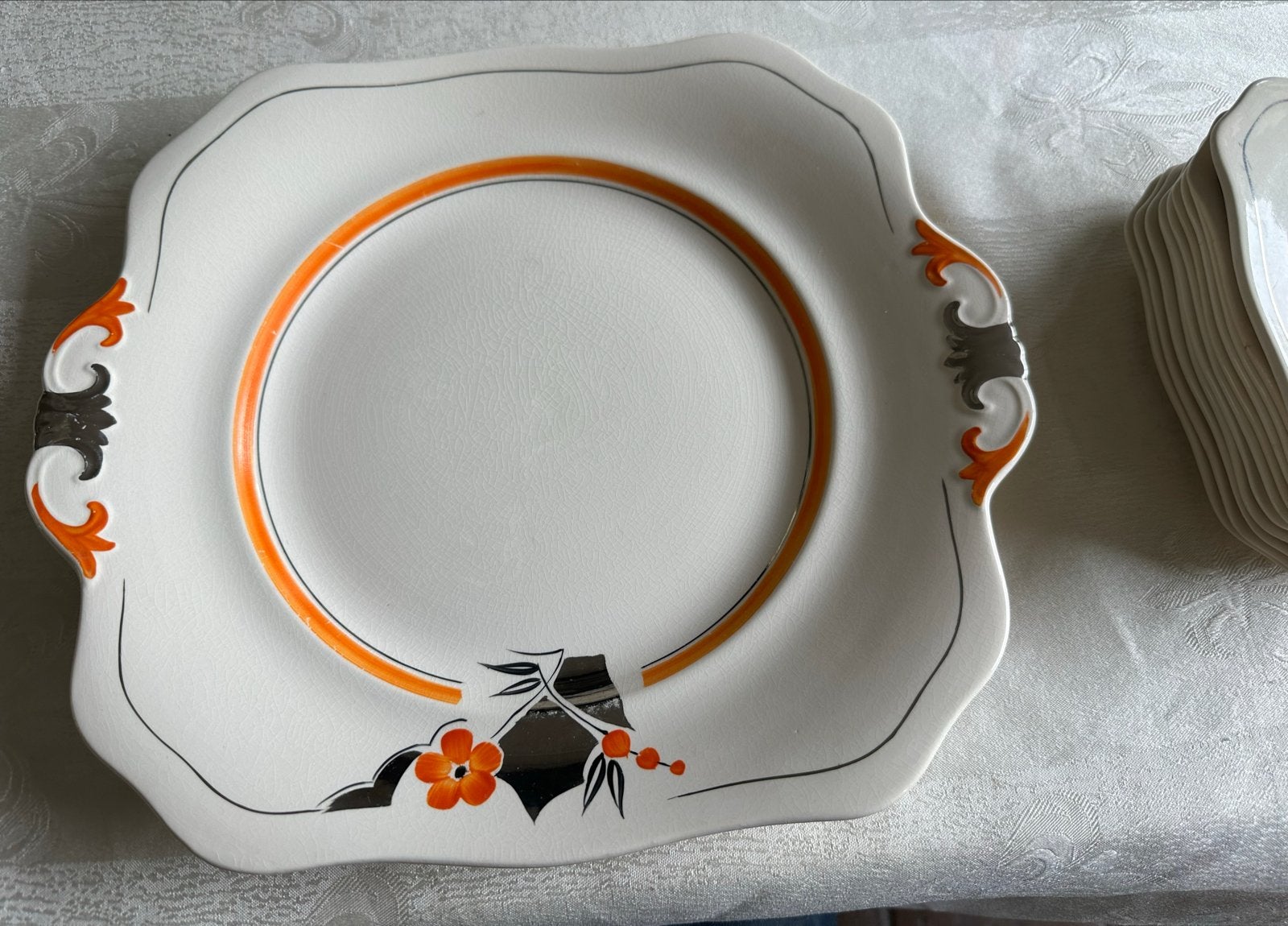 Vintage Solian Ware Soho Pottery Ltd. Oranje Servies, Ophalen of Verzenden