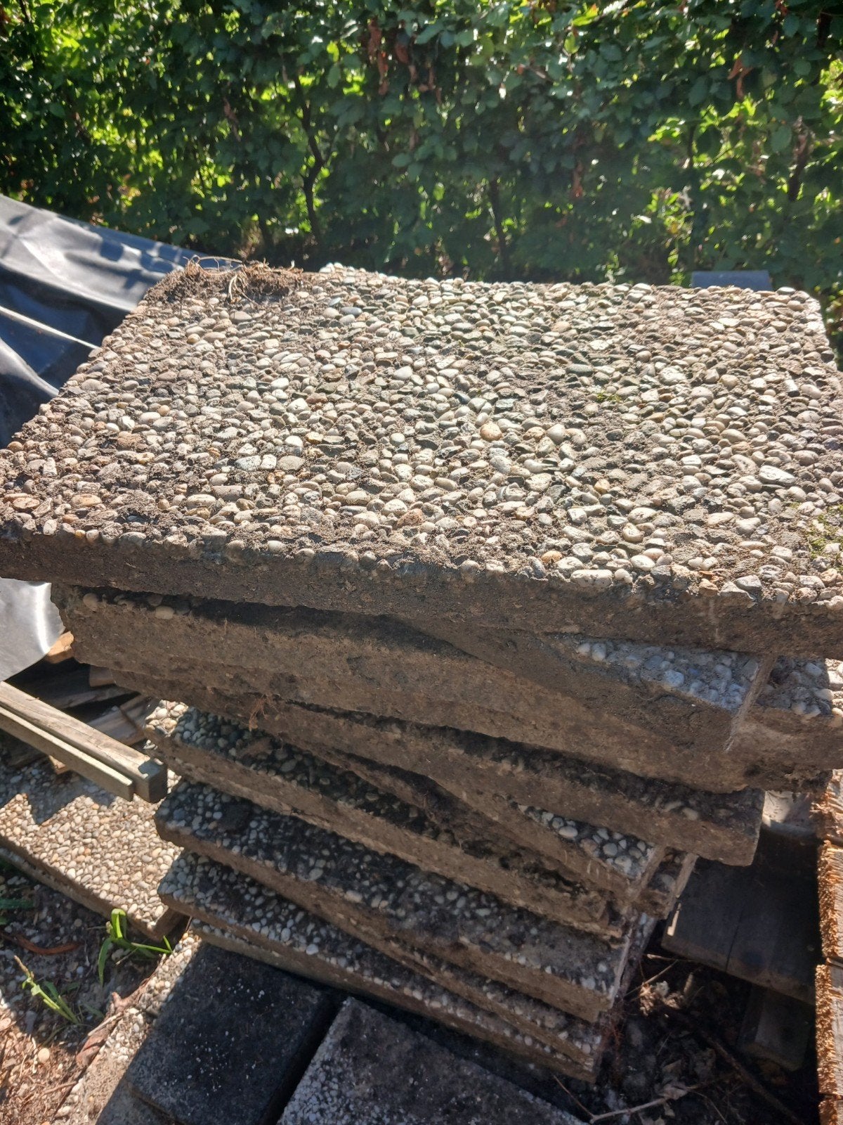 grindtegels 40 bij 60, Tuin en Terras, Ophalen of Verzenden, Gebruikt, Overige materialen