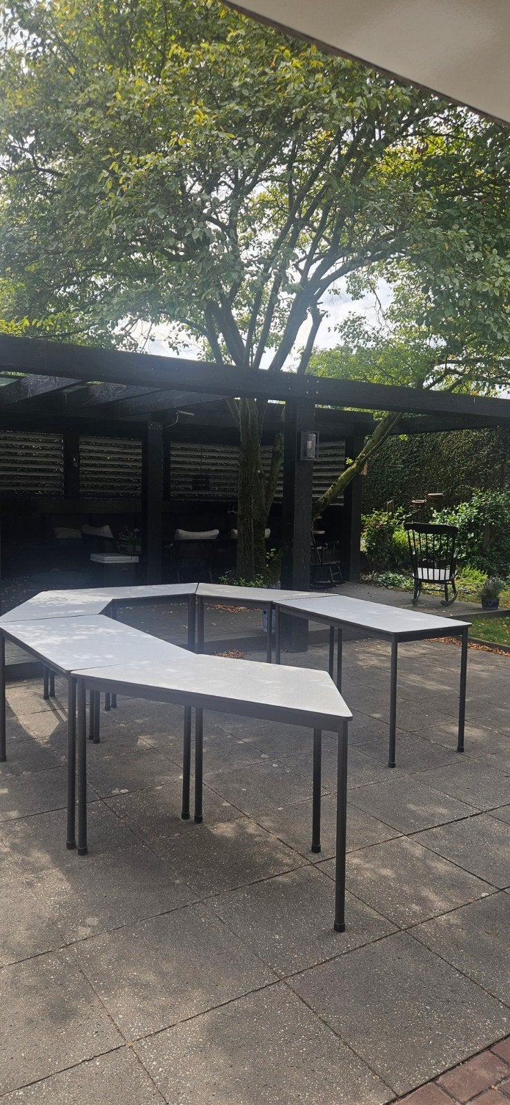 Grote U-vormige tafel voor evenementen of bijeenkomsten, Ophalen, Gebruikt, 100 tot 150 cm, Overige materialen
