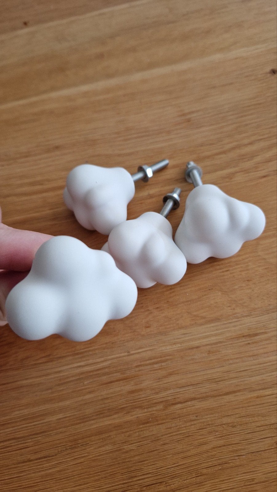 Set van 4 wolkenvormige meubelknoppen, Gebruikt, Overige merken, Overige typen, Ophalen of Verzenden