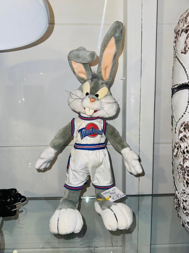Vintage Looney Tunes Space Jam Bugs Bunny Tune Sqaud knuffel, Ophalen of Verzenden, Huis en Inrichting