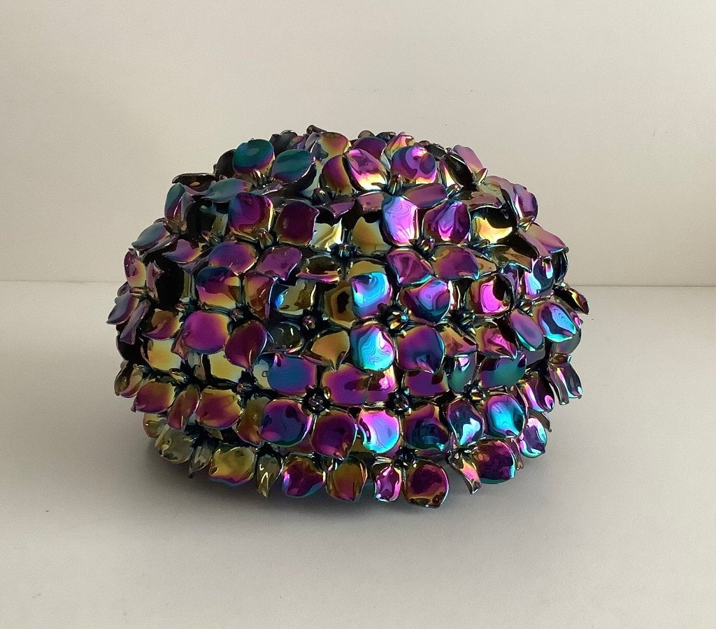 Des Pots DesPots zeer zeldzame metallic vaas Hortensia., 12 cm, Meerkleurig, Ophalen of Verzenden, Zo goed als nieuw
