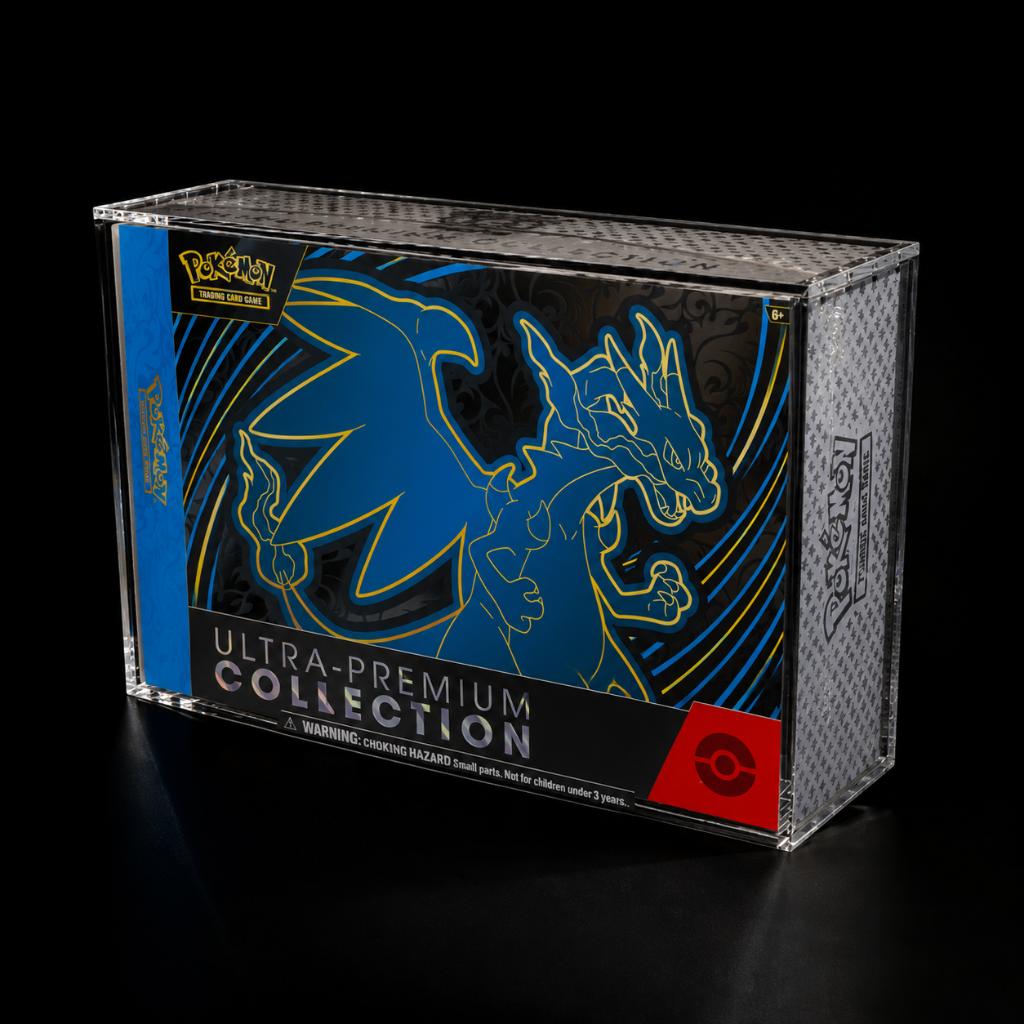 Pokémon Acryl Mega Charizard UPC, Ophalen of Verzenden, Nieuw, Boosterbox