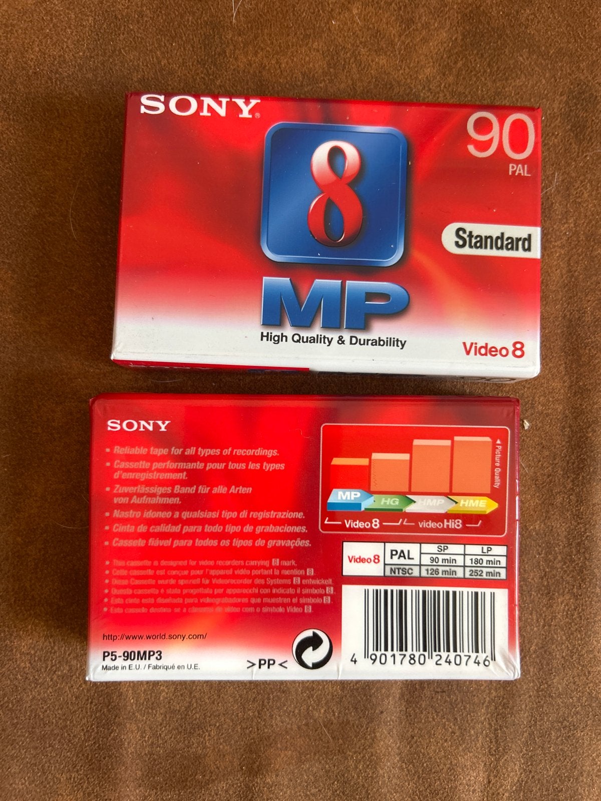 Sony Video 8 MP 90 min PAL videoband - Nieuw in verpakking, Ophalen of Verzenden, Nieuw, Videoband