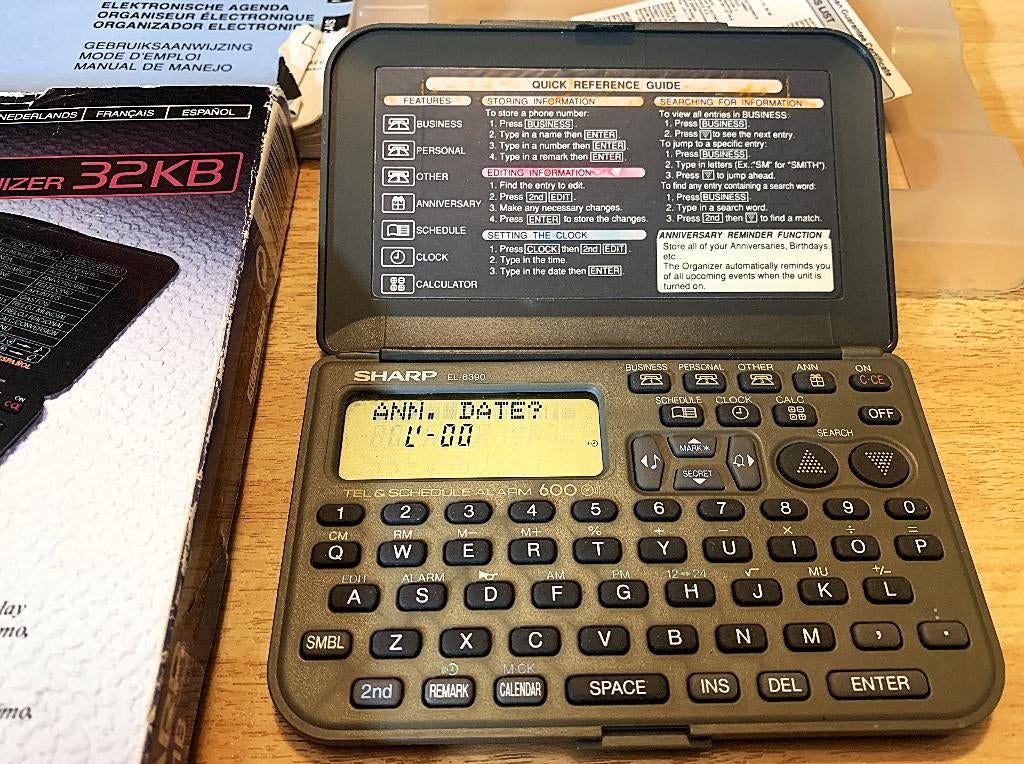 Electronic Organizer Sharp ZQ-M201B 32 kB, Ophalen, Gebruikt