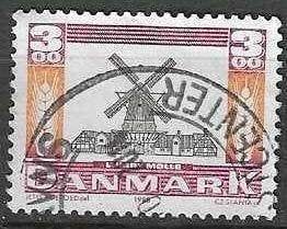 Denemarken 1988 - Yvert 933 - Windmolen in Lumby (ST), Verzenden, Denemarken, Gestempeld