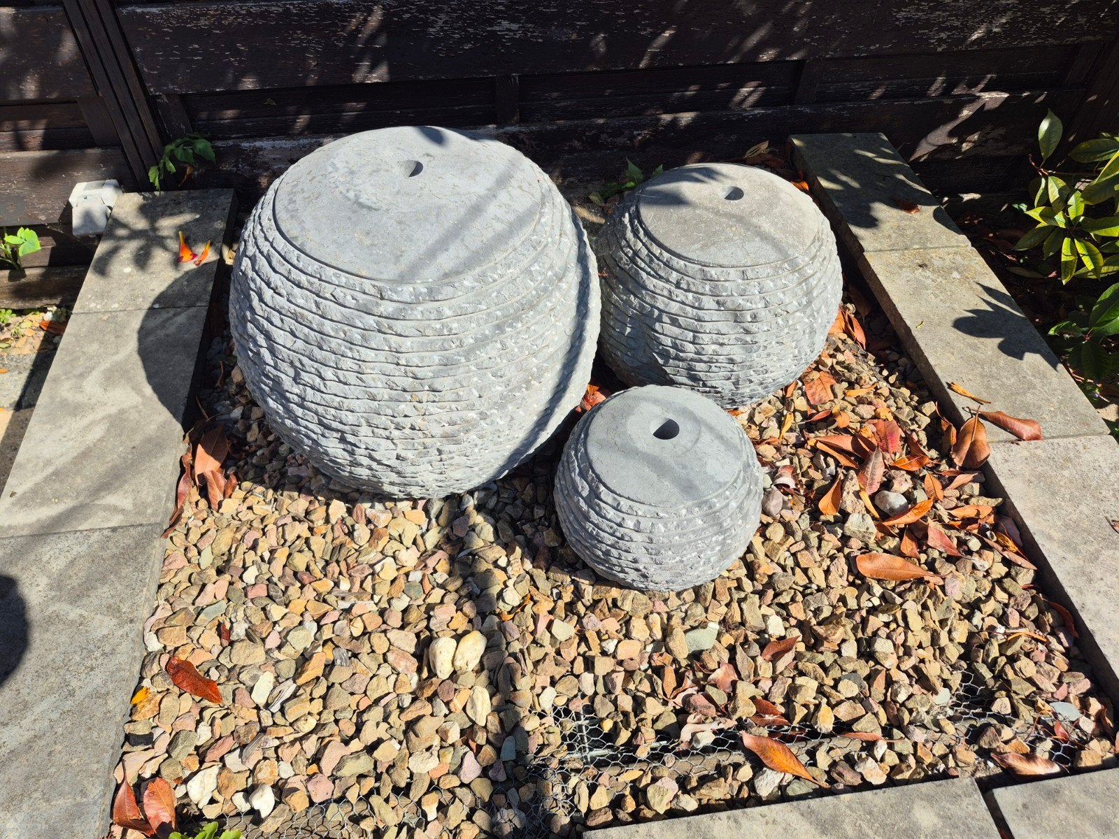 Granieten waterbollen met pomp en accessoires, Tuin en Terras, Grind, Keien en Split, Ophalen, Graniet, Overige typen