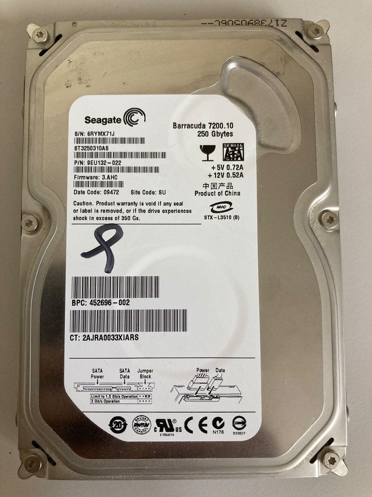 Seagate Barracuda 7200.10 S-ATA 250 Gb, Computers en Software, Intern, Gebruikt, Ophalen of Verzenden, Desktop