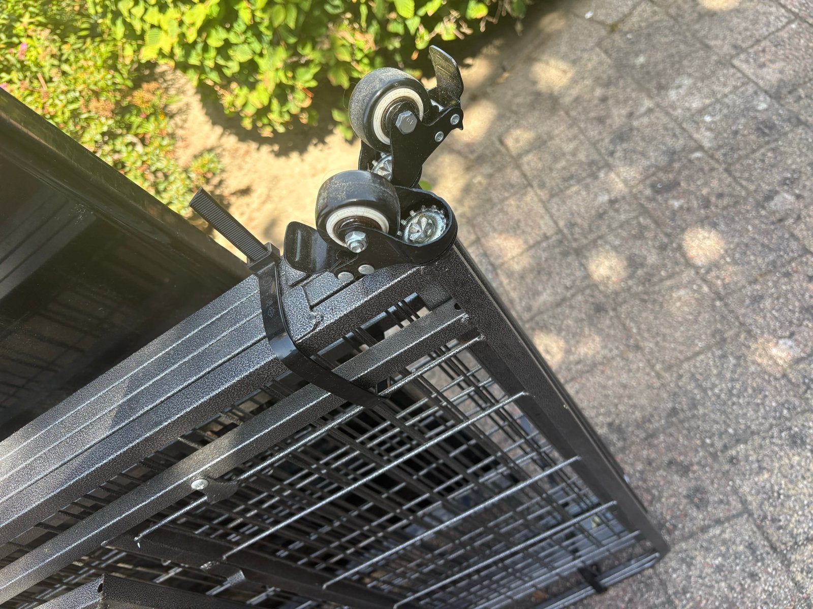 Grijs metalen hondenbench DUVO Plus Heavy Duty Bench XL, Dieren en Toebehoren, Ophalen, Zo goed als nieuw