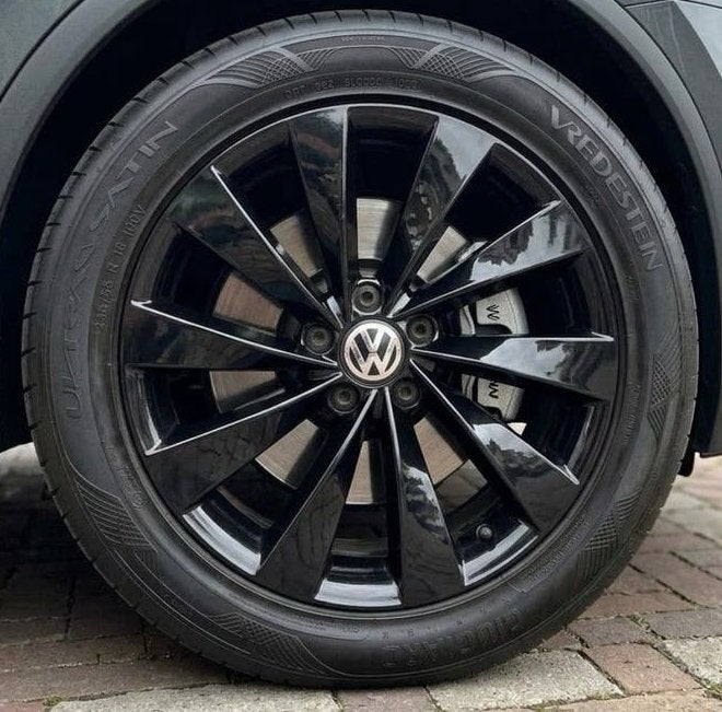 ✅ Originele VW Tiguan Interlagos Velgen + Goede A merk zomer, Ophalen, 18 inch, Gebruikt, Banden en Velgen