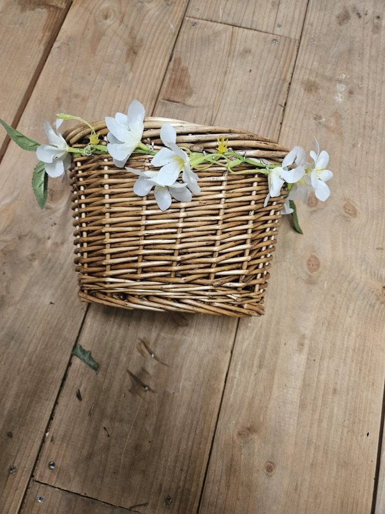 fiets mand met bloemetjes voor meisjes fiets, Ophalen, Zo goed als nieuw, 14 inch of minder