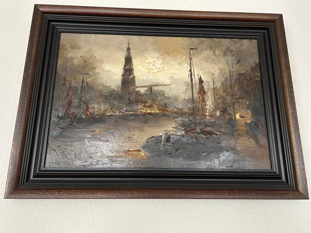 Echt schilderij van J Bevort, Antiek en Kunst, Ophalen