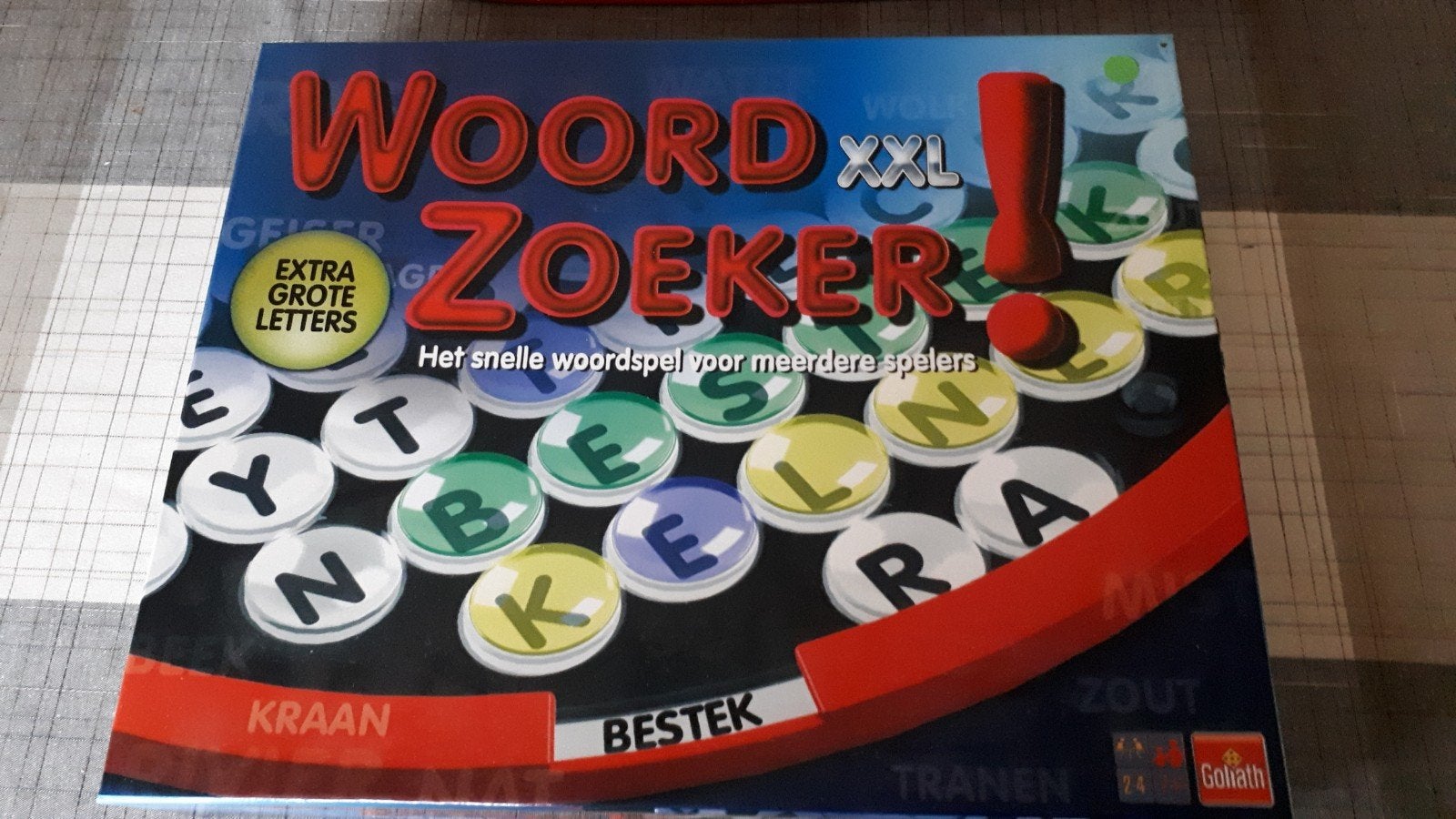 Een zgan compleet XXL spel woordzoeker voor 2'4 spelers, Drie of vier spelers, Ophalen of Verzenden, Zo goed als nieuw, Goliath Games