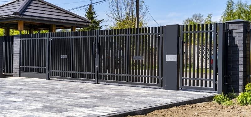 Moderne inrijpoort uit voorraad leverbaar: Verticale 400x180, Tuin en Terras, Met poort, Nieuw, Ophalen of Verzenden, Tuinhek