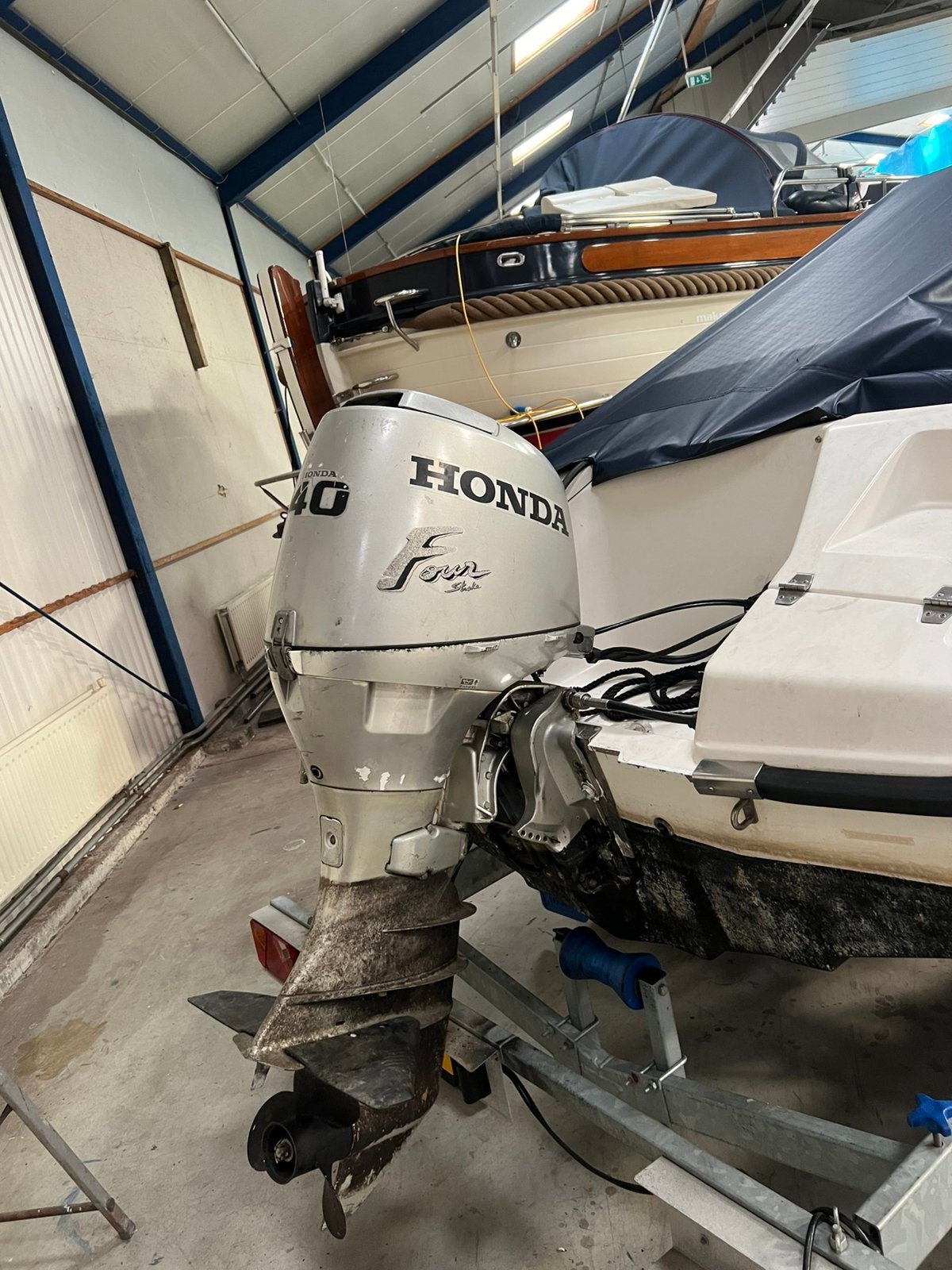 Honda 40 pk 4 takt, Ophalen, Gebruikt, Motor en Techniek, Motorboot