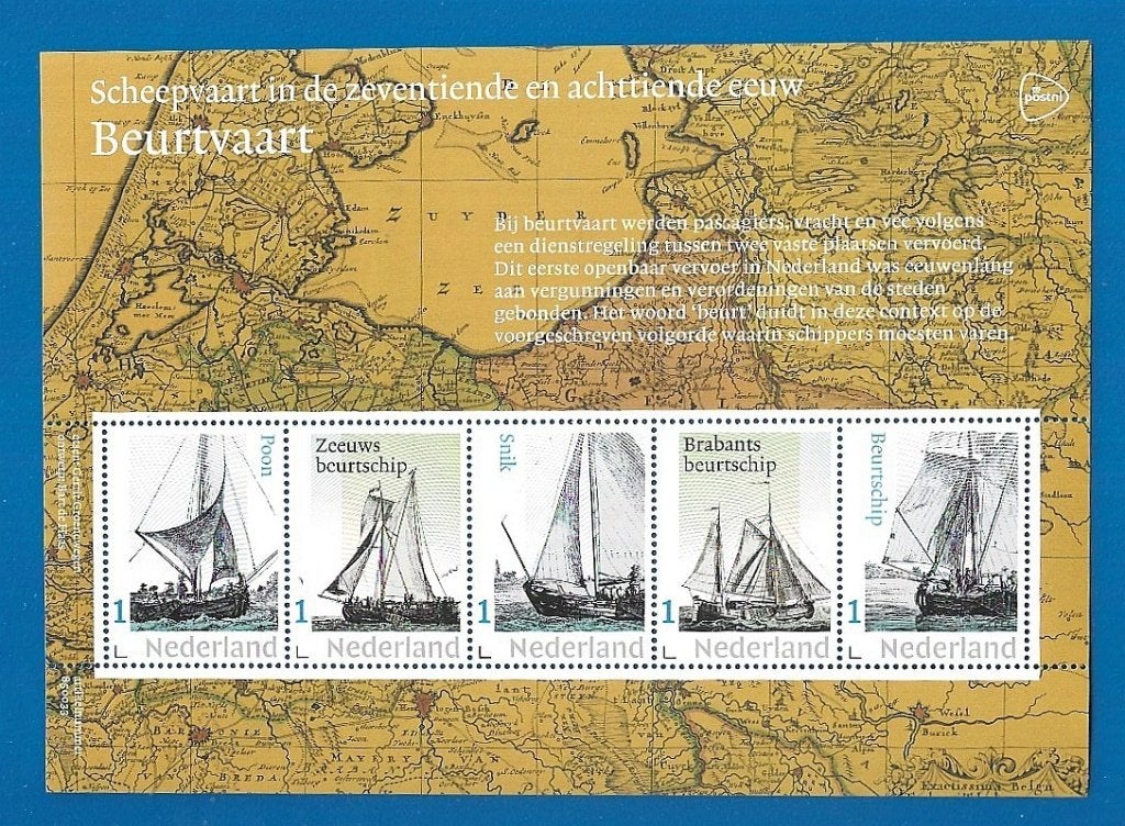 Scheepvaart in zeventiende en 18e eeuw Beurtvaart, Verzenden, Na 1940, Postfris