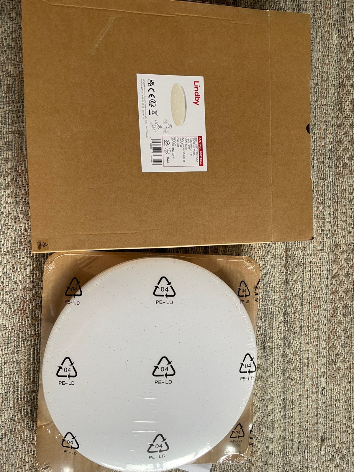 Lindby plafondlamp 33cm NIEUW in verpakking, Ophalen of Verzenden, Nieuw