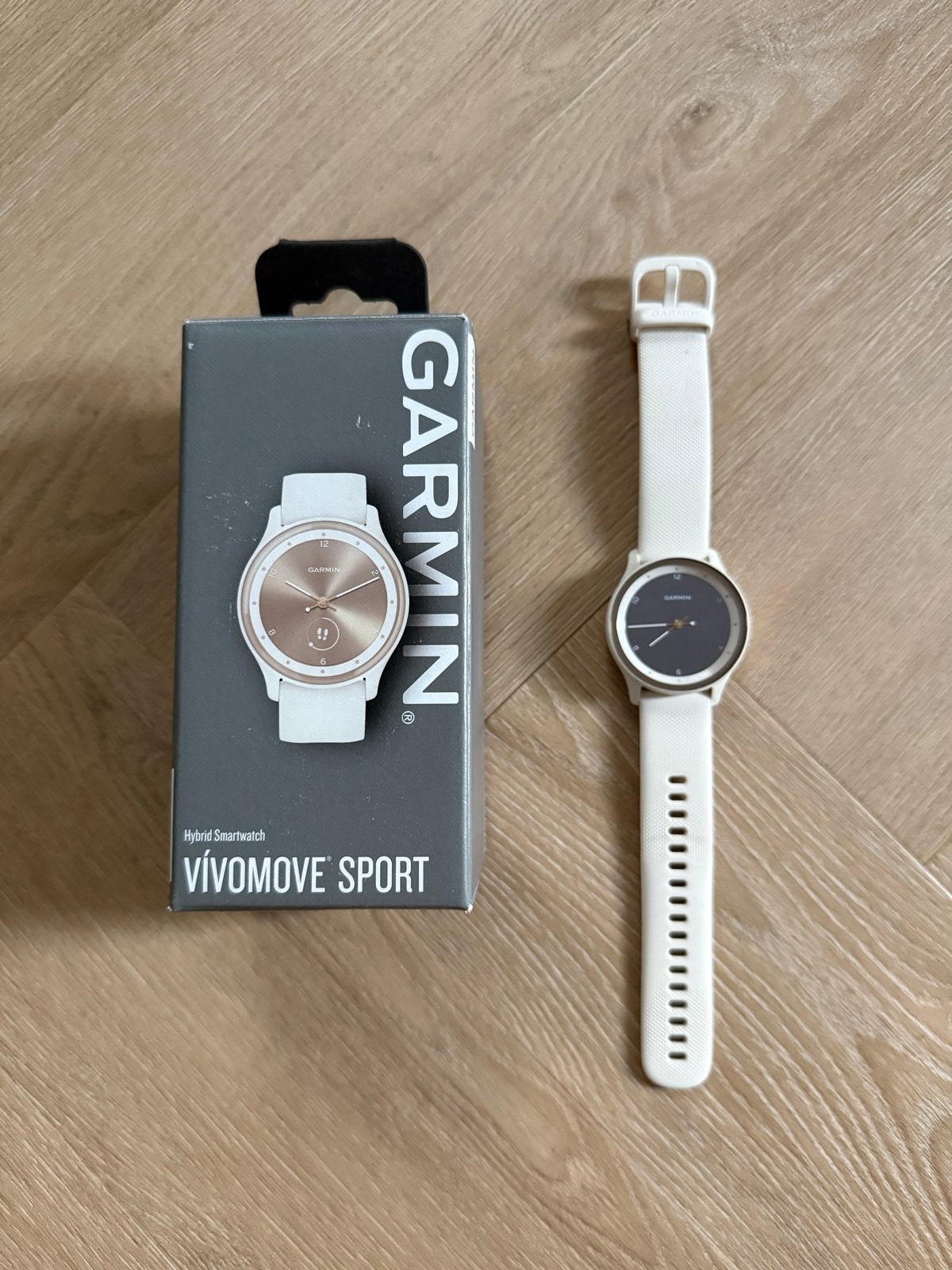Garmin Vívomove Sport  - Wit, Ophalen, Hartslag, Wit, Zo goed als nieuw