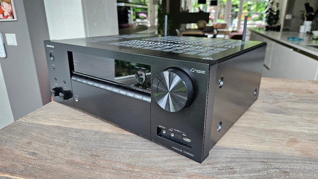 Onkyo TX-NR656 AV Receiver Atmos DTS:X + AB + mic, Ophalen of Verzenden, Zo goed als nieuw, 120 watt of meer, Onkyo
