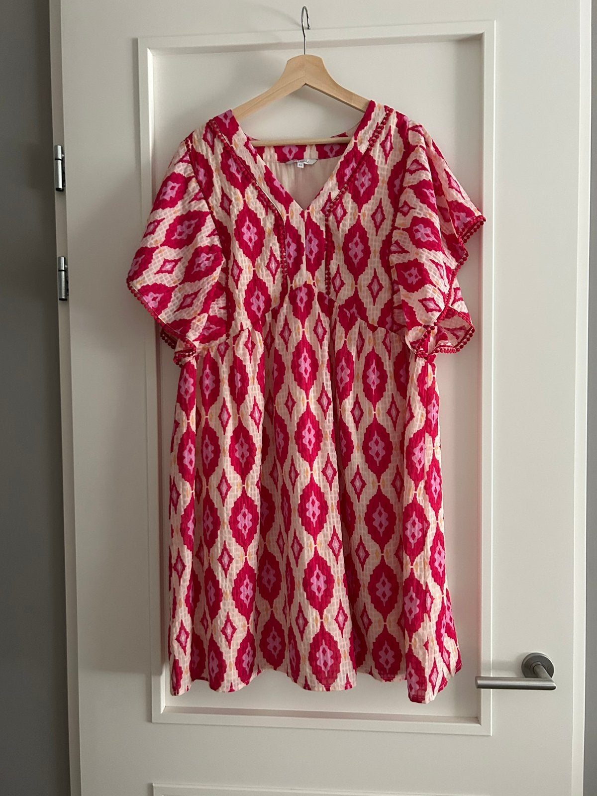 MS mode jurk (z.g.a.n) Maat 46, Kleding | Dames, Verzenden, Zo goed als nieuw, Maat 46/48 (XL) of groter, Onder de knie