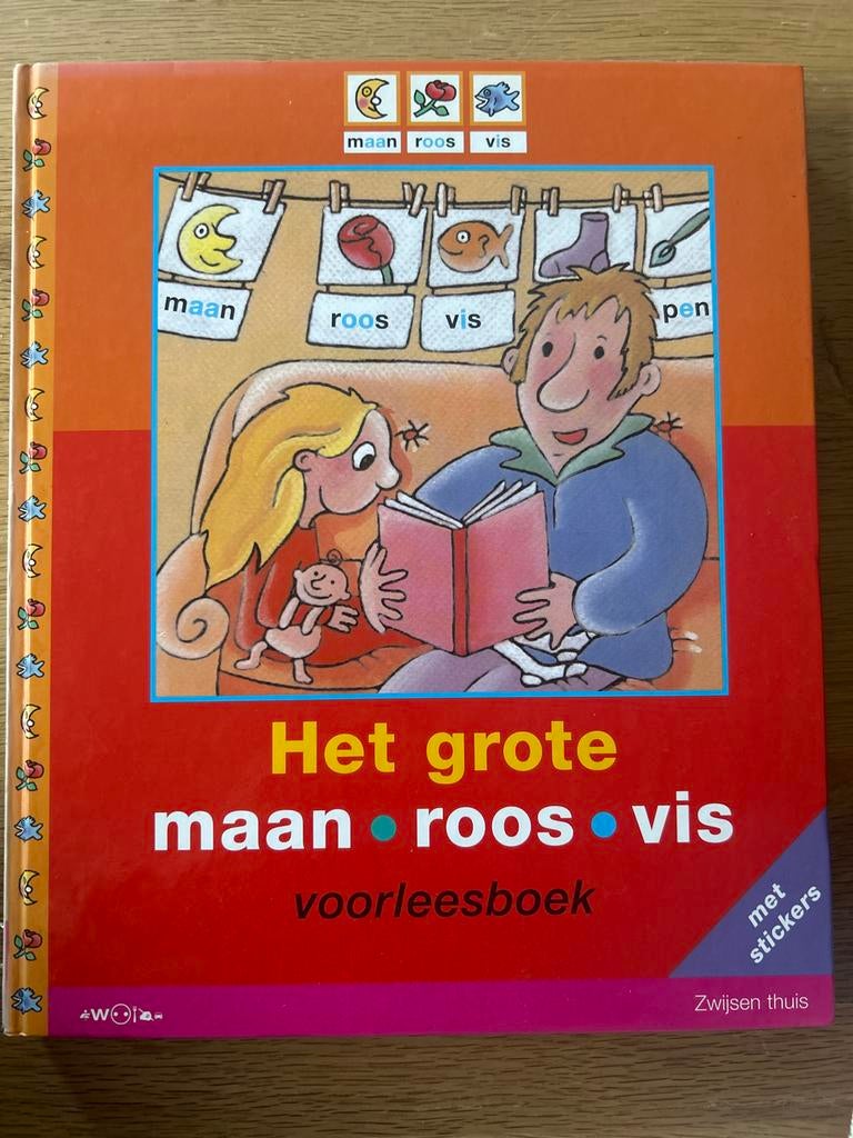 Het grote maan roos vis voorleesboek met stickers, Boeken, Ophalen of Verzenden, Gelezen, Fictie algemeen