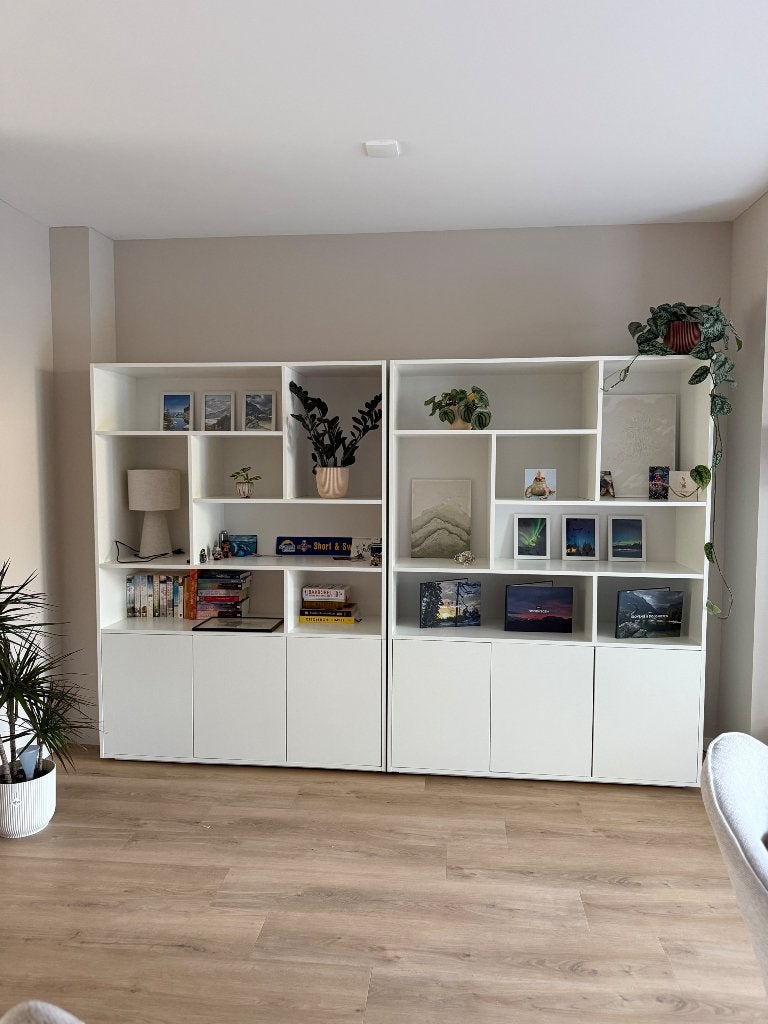 Vakkenkast buffetkast wit Goossens Madrid, Ophalen, 100 tot 150 cm, 150 tot 200 cm, 25 tot 50 cm