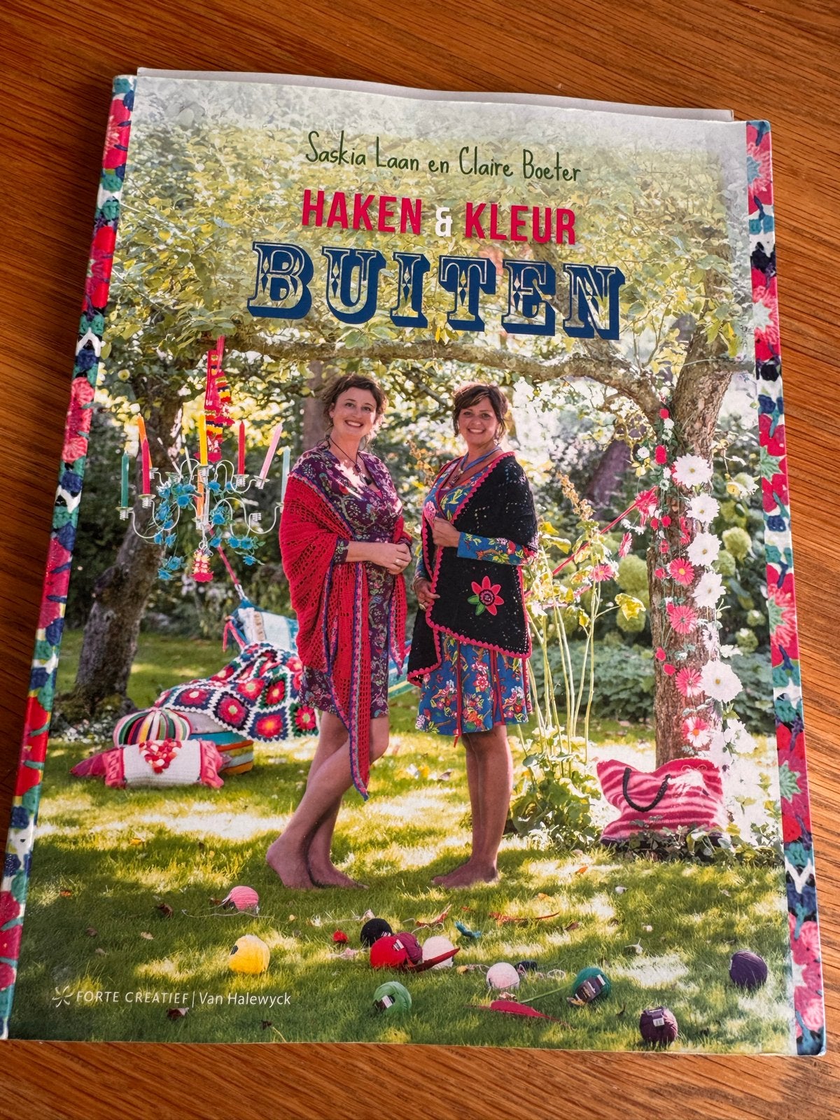 Haken & Kleur Buiten - Saskia Laan & Claire Boeter, Boeken, Ophalen, Zo goed als nieuw, Breien en Haken