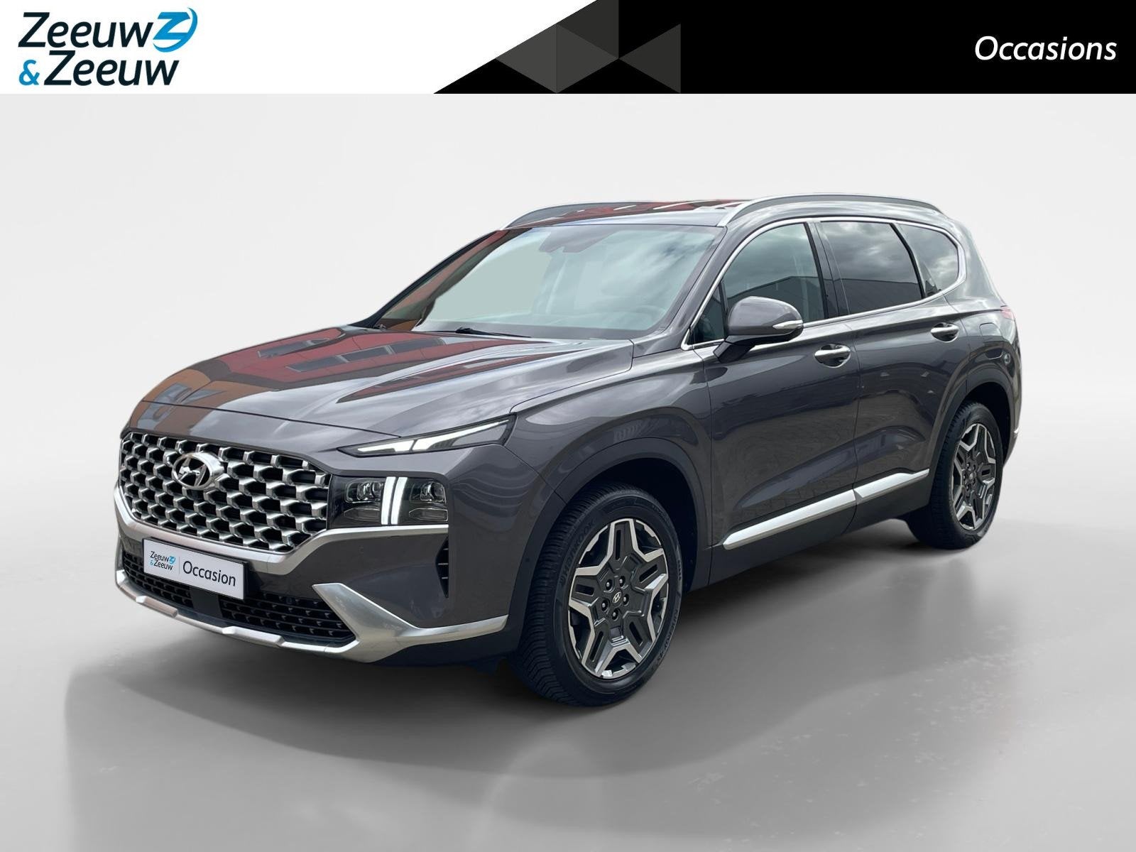 Hyundai Santa Fe 1.6 T-GDI HEV Premium 7p. | Lederen bekledi, Auto's, 12 maanden, Gebruikt, Euro 6, 4 cilinders