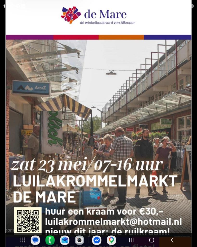 Zaterdag 23 mei Luilakrommelmarkt Alkmaar,  De Mare, Eén persoon
