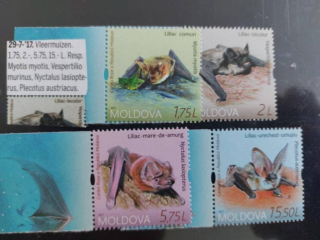 Vleermuizen  Moldavie, Verzenden, Postfris, Dier of Natuur