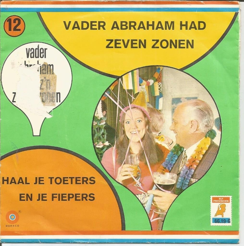 VERKOCHT Vader Abraham  – Vader Abraham Had 7 Zonen, Gebruikt, Fotohoes, 7 inch, Ophalen of Verzenden