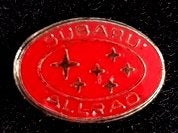 Subaru Allrad pin- rood epoxy, Verzenden, Nieuw, Transport, Speldje of Pin