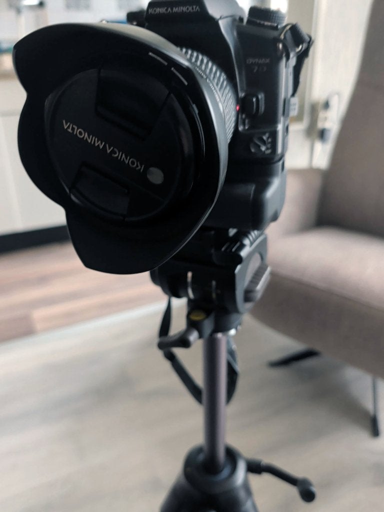Konica Minolta Dynax 7D cameraset met accessoires., Gebruikt, Spiegelreflex, Ophalen of Verzenden, Beeldstabilisatie
