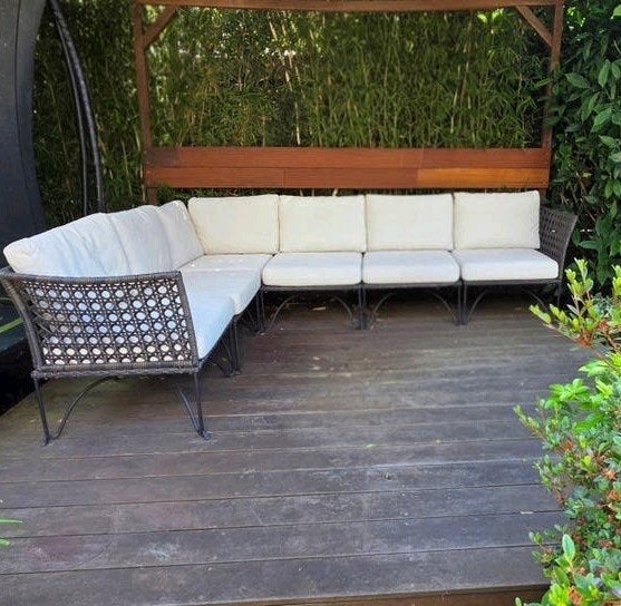 IKEA Jutholmen Modulaire Lounge Hoekbank Tuinbank, Kunststof, Gebruikt, Meer dan 8 zitplaatsen, Ophalen of Verzenden