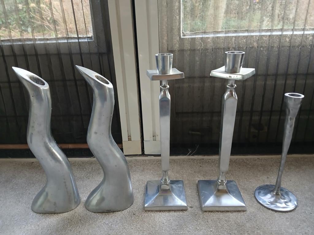 Diverse kandelaars, Ophalen of Verzenden, Overige materialen, Minder dan 25 cm