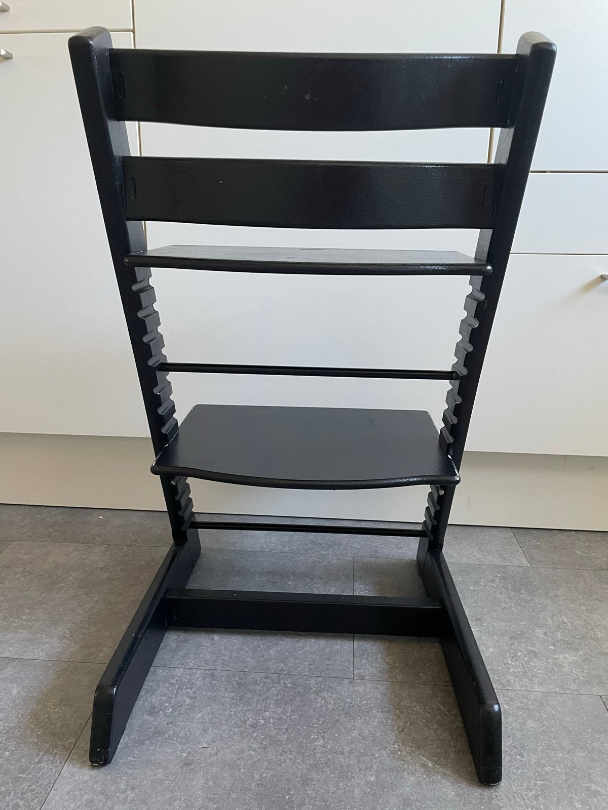 Stokke Tripp Trapp kinderstoel - Zwart, Ophalen, Gebruikt, Meegroeistoel, Aanschuifbaar