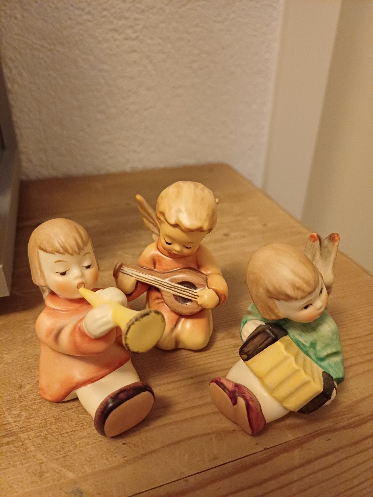 3 Hummel Engeltjes met Instrumenten - Vintage Beeldjes, Ophalen of Verzenden, Gebruikt, Hummel