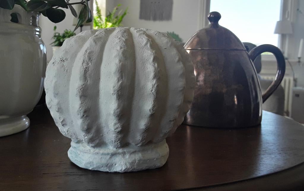 Decoratieve bol-bloem-cactus voor binnen of buiten (beton), Ophalen of Verzenden, Zo goed als nieuw