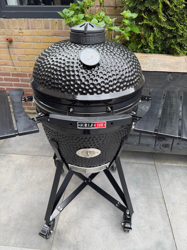 Keij Kamado Large 21 inch Zwart - Zo goed als nieuw, Ophalen, Zo goed als nieuw