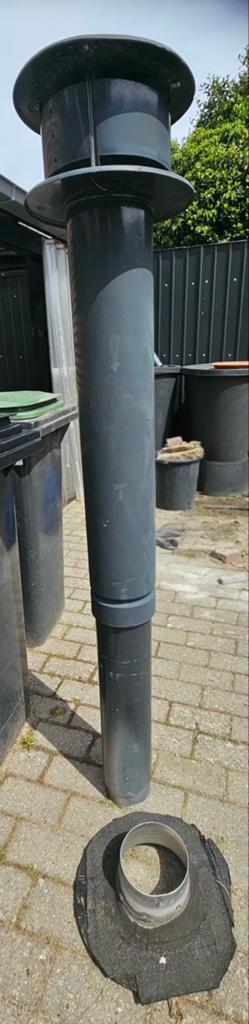 Compleet BURGERHOUT alu NELSON Rookgaskap dakdoorvoer 130 mm, Ophalen of Verzenden, Gebruikt, Ventilator en Afzuiger