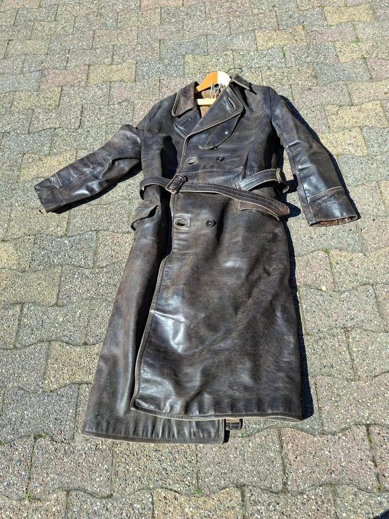 Vintage jaren '60 brommer jas - Maat M/L, Ophalen of Verzenden, Gedragen, Maat 48/50 (M), Bruin