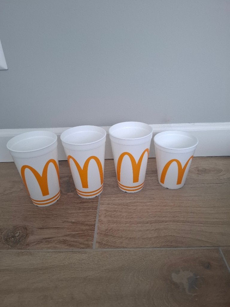 McDonald's herbruikbare bekers - set van 4, Overige typen, Ophalen of Verzenden, Zo goed als nieuw