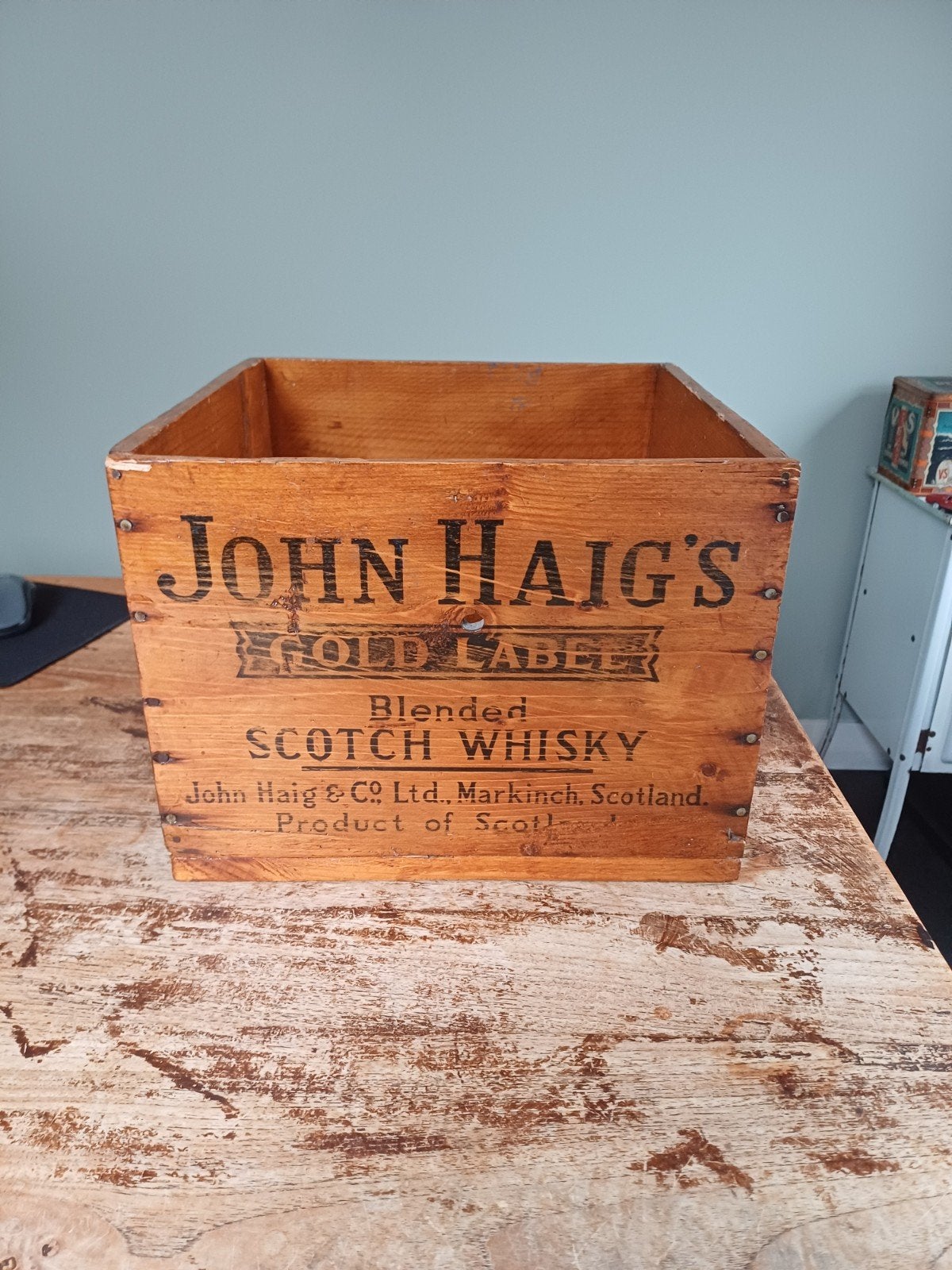Vintage John Haig's Gold Label Whisky Kratje, Ophalen of Verzenden