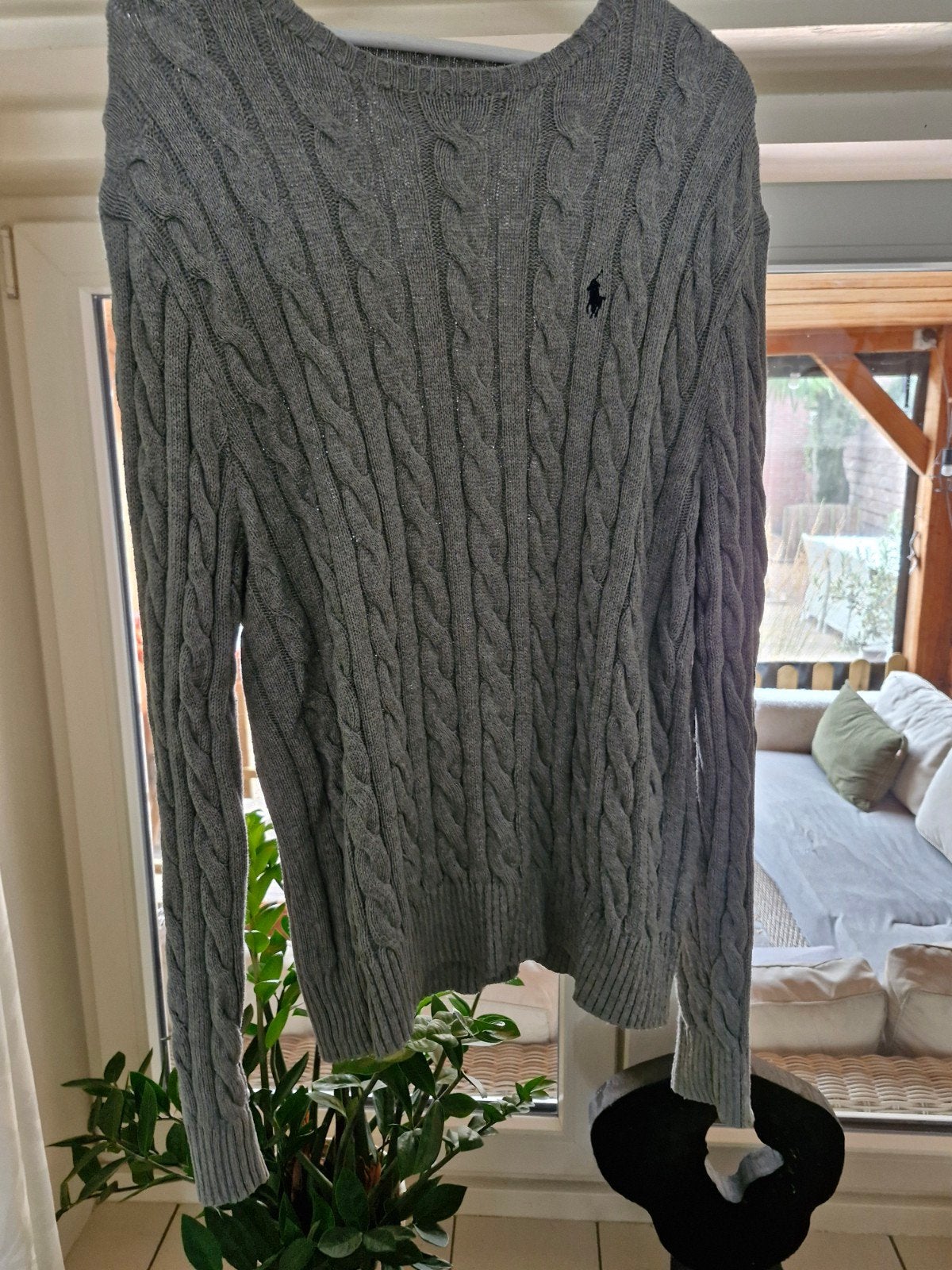 Ralph Lauren trui maat L origineel!, Ophalen, Zo goed als nieuw, Grijs, Polo Ralph Lauren